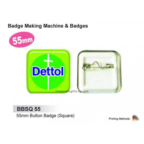 BBSQ 55 (55mm Button Badge) Square